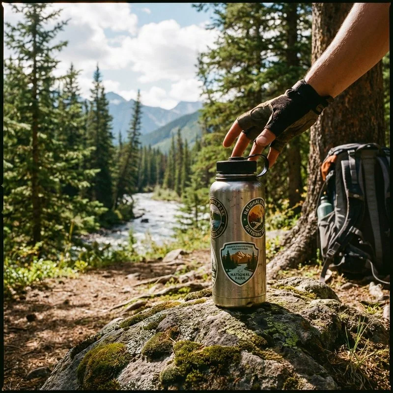 Borraccia all'aperto